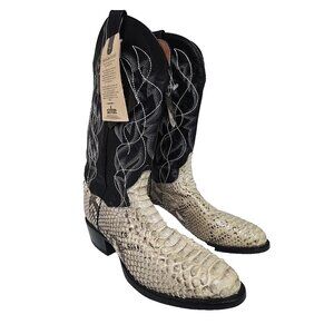 Dan Post Men's DP3036 Manning Python Western Exotic Boot Natural Black Size 9.5D